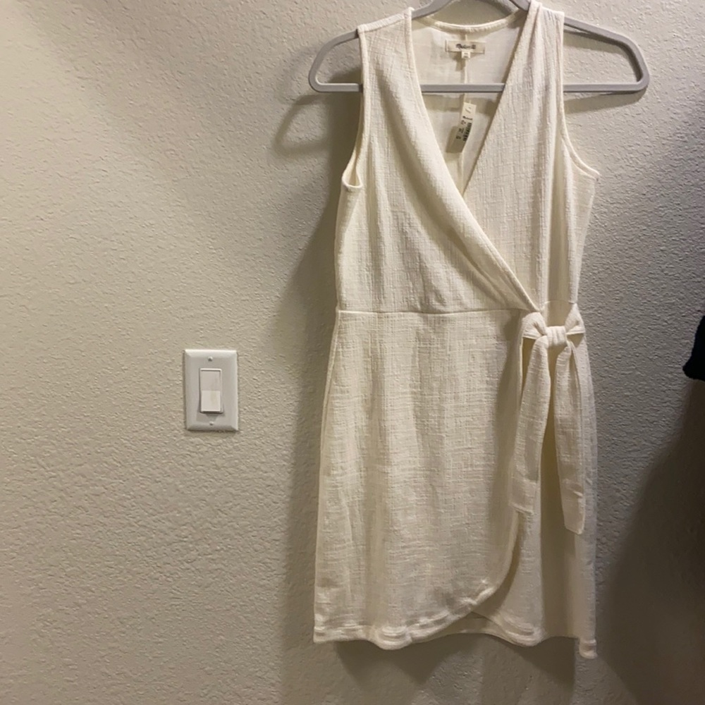 Madewell Crosshatch Side-Tie Dress